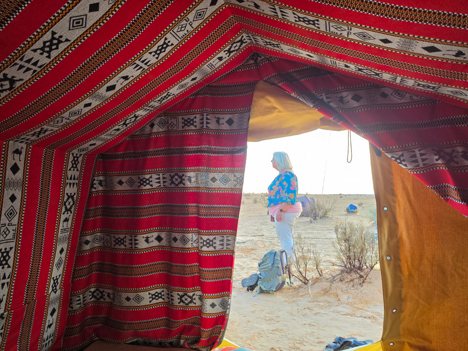 Binnenkant van de tent