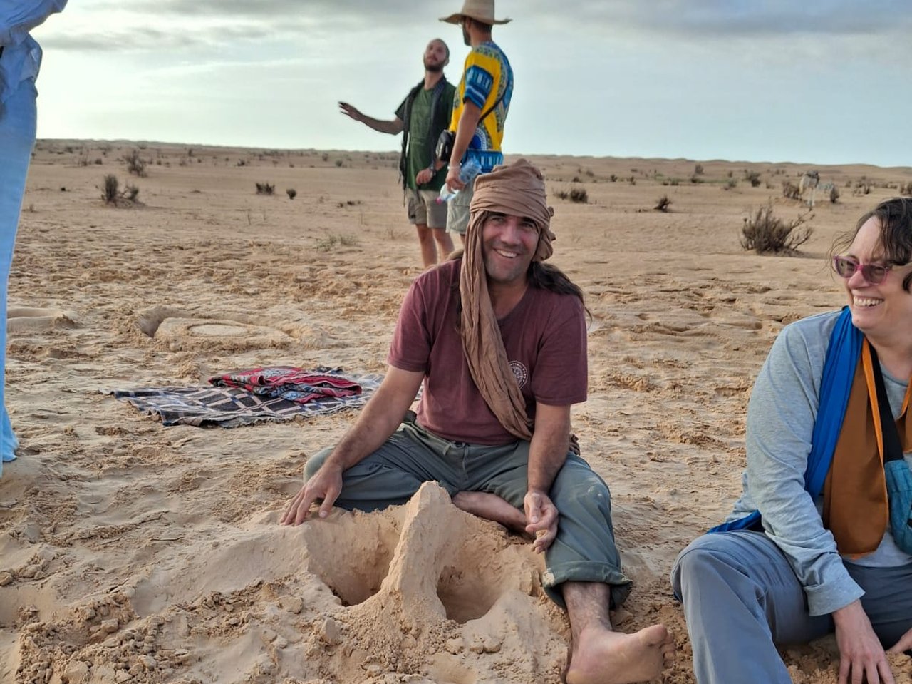 Joe speelt in het zand